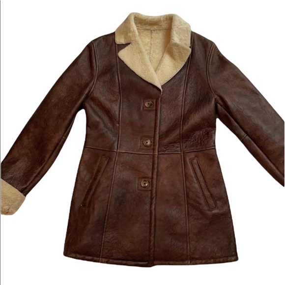 Vintage Jackets & Blazers - 100% leather wool lined jacket